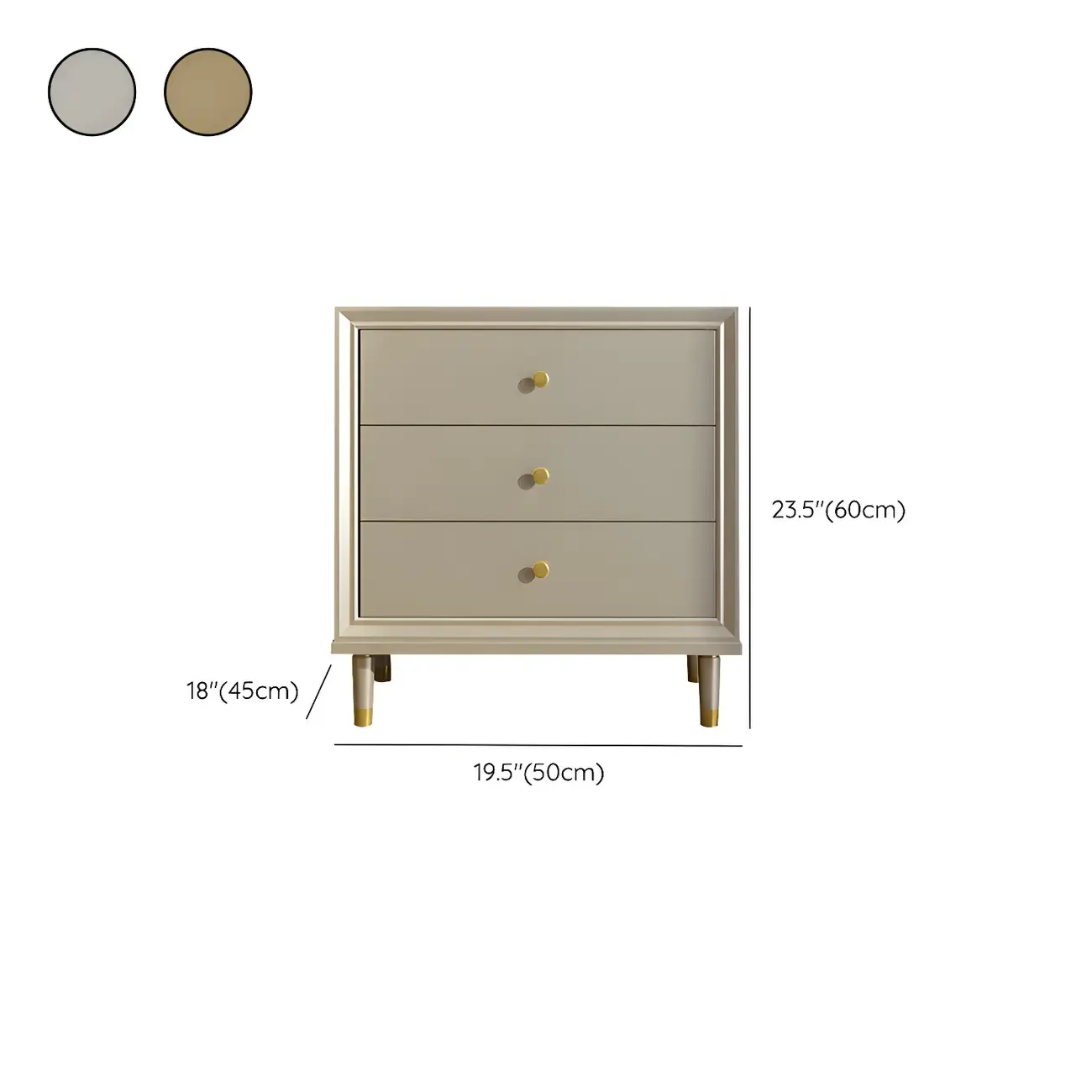 Modern Wooden Dresser with Gold Handles for Bedroom Image - 27
