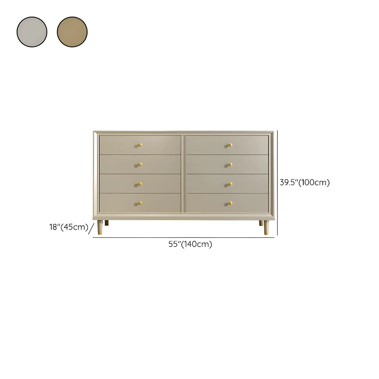 Modern Wooden Dresser with Gold Handles for Bedroom Image - 34 | homeyfad
