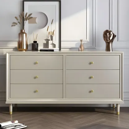 Elegant Off-White Wooden Dressers & Chests with Drawers Image - 7