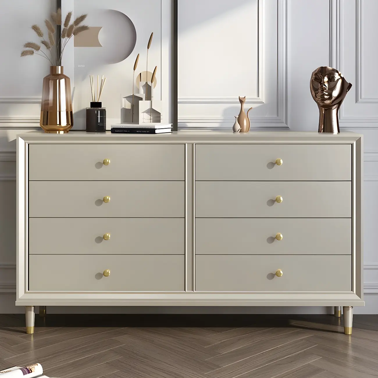 Elegant Off-White Wooden Dressers & Chests with Drawers Image - 11 | homeyfad