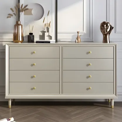 Elegant Off-White Wooden Dressers & Chests with Drawers Image - 11