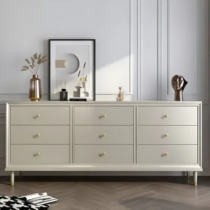 Elegant Off-White Wooden Dressers & Chests with Drawers Image - 13