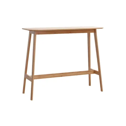 Modern Home Natural Bamboo Trestle Bar Table Image - 2
