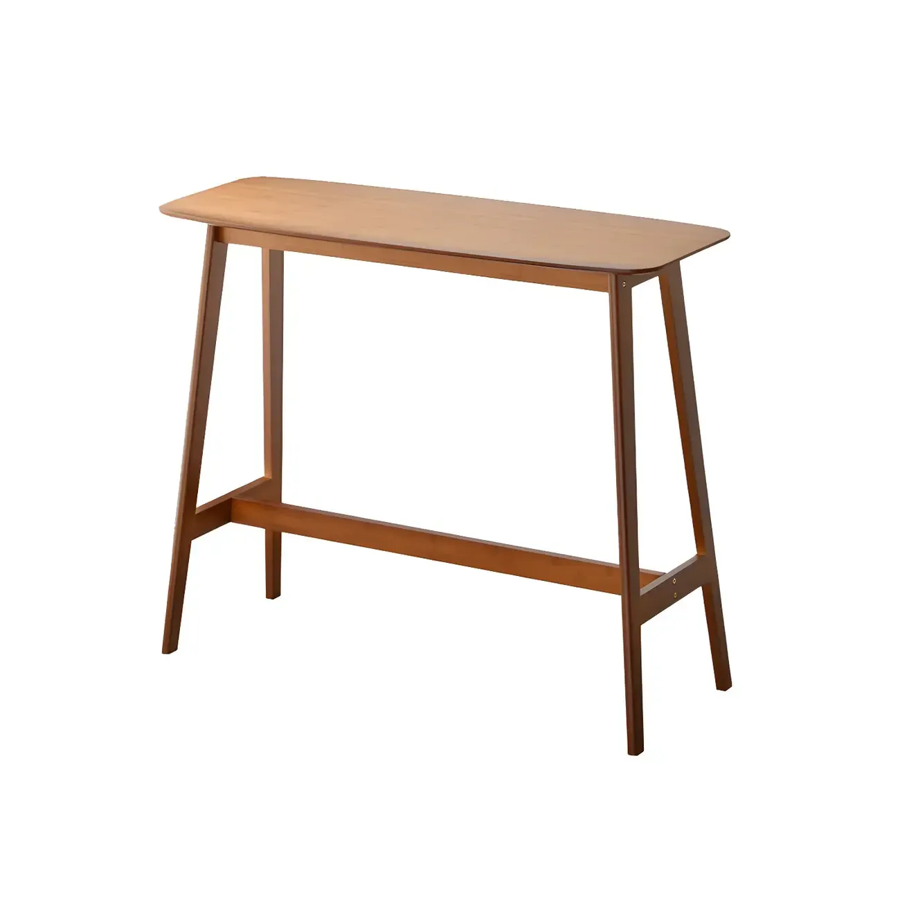 Modern Home Natural Bamboo Trestle Bar Table Image - 3