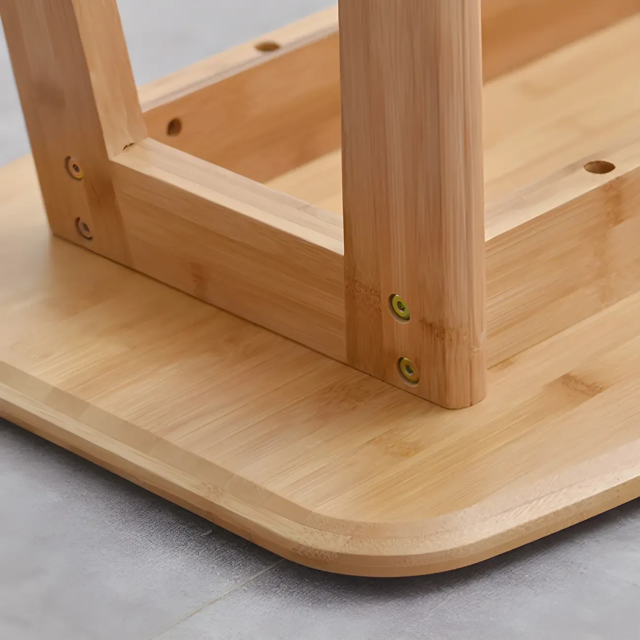 Modern Home Natural Bamboo Trestle Bar Table Image - 8