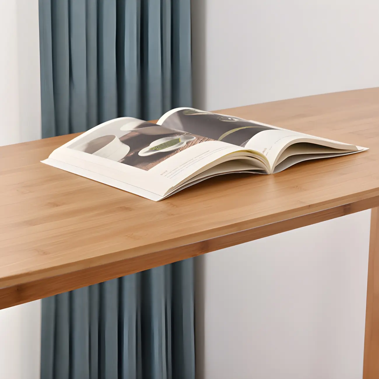 Modern Home Natural Bamboo Trestle Bar Table Image - 9 | homeyfad