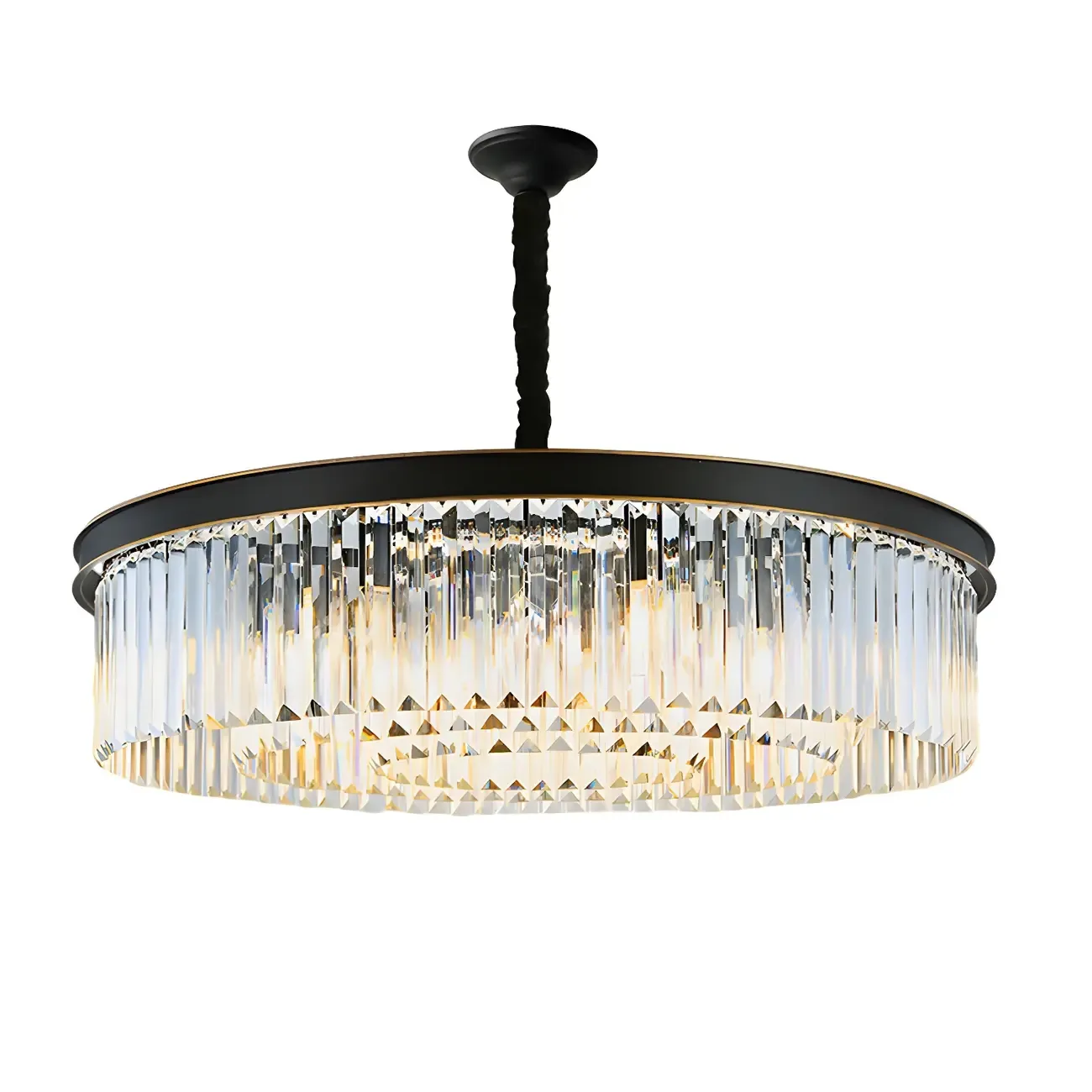 Luxury Crystal Round Modern Chandelier for Living Room Image - 6