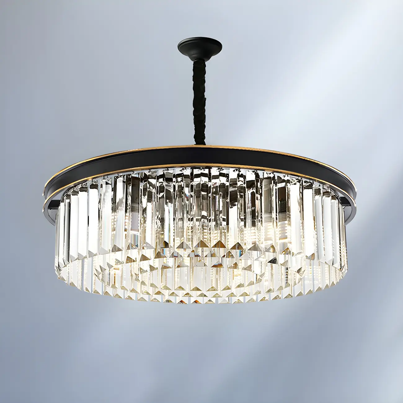 Luxury Crystal Round Modern Chandelier for Living Room Image - 9 | homeyfad