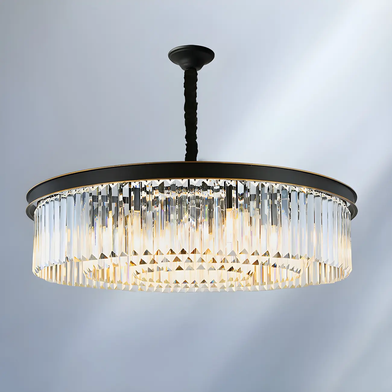 Luxury Crystal Round Modern Chandelier for Living Room Image - 10 | homeyfad