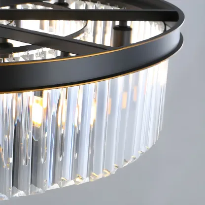 Luxury Crystal Round Modern Chandelier for Living Room Image - 12