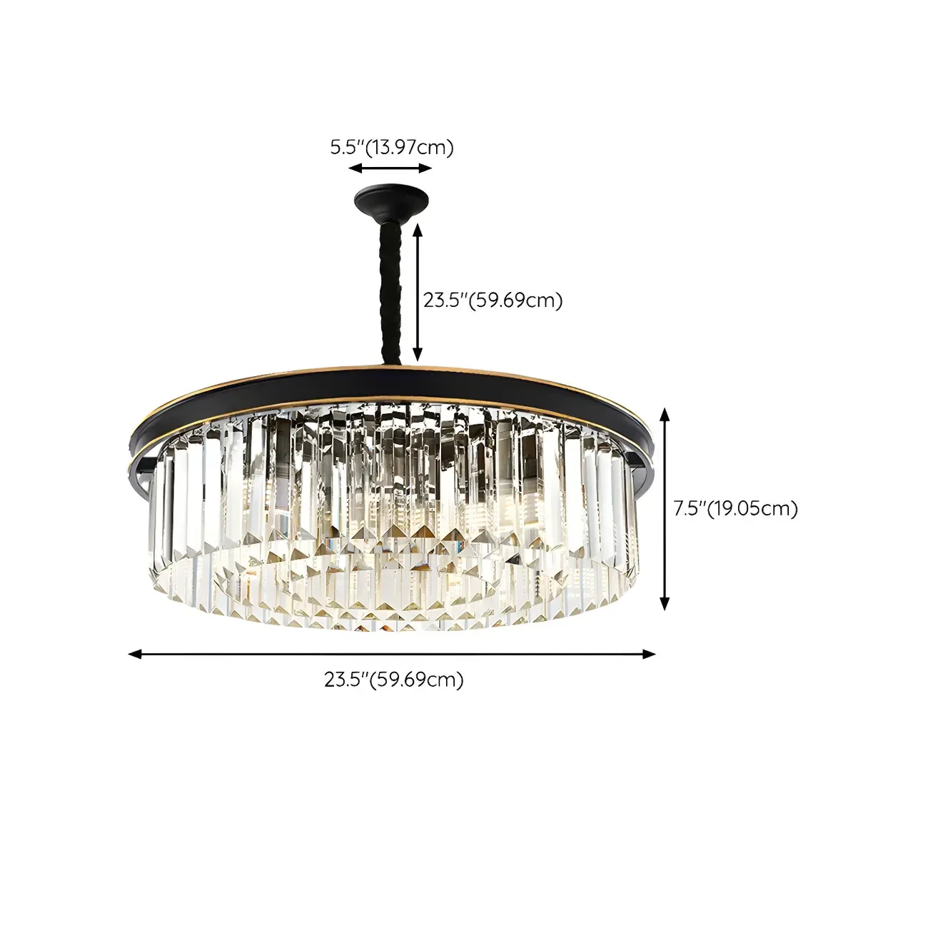 Luxury Crystal Round Modern Chandelier for Living Room Image - 16