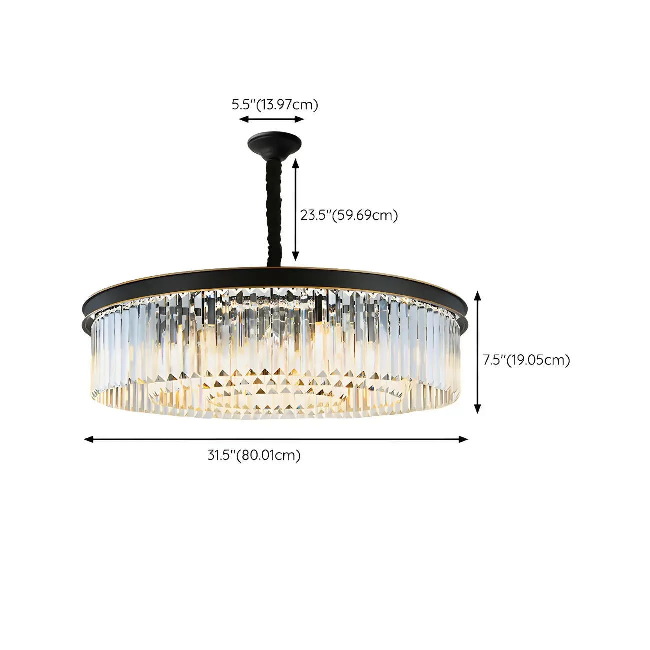 Luxury Crystal Round Modern Chandelier for Living Room Image - 17