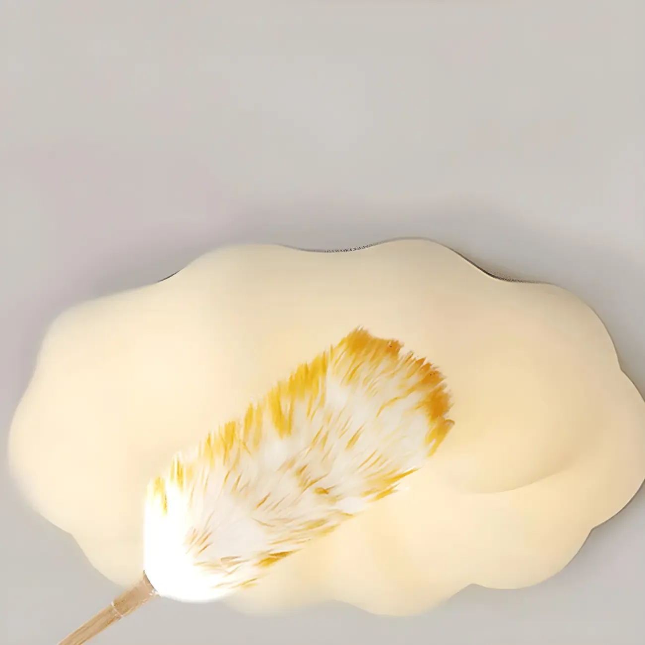 White Cloud Shape Glass Modern Minimalist Chandelier Image - 7