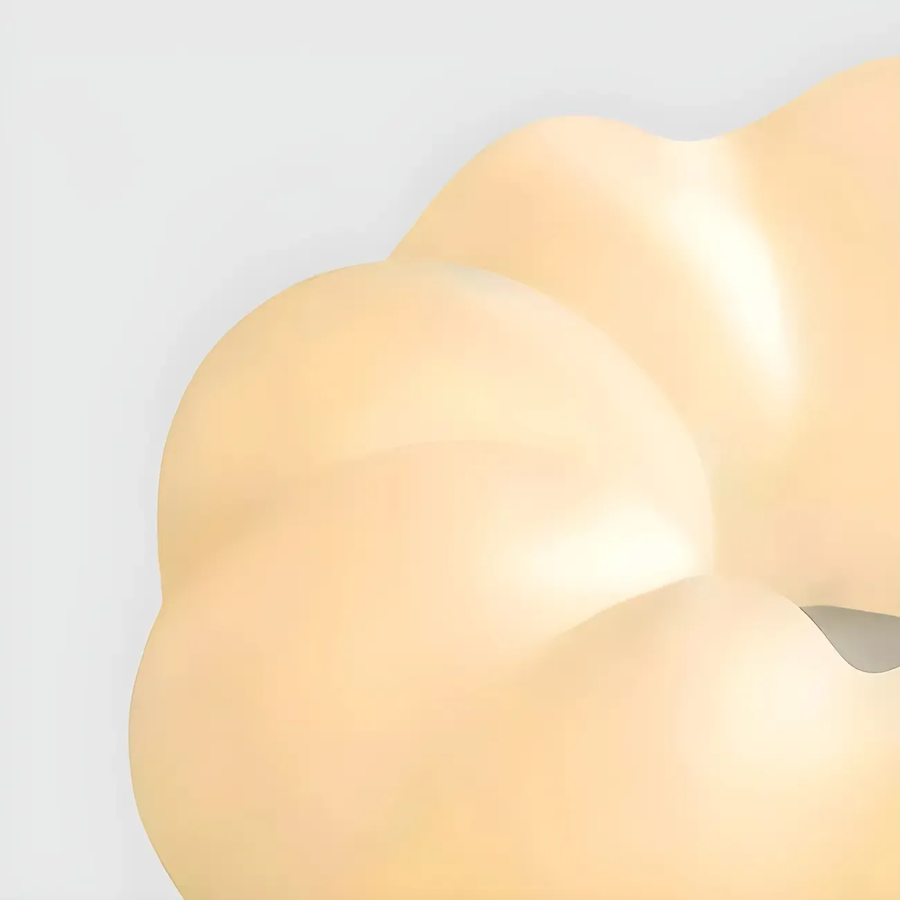 White Cloud Shape Glass Modern Minimalist Chandelier Image - 8