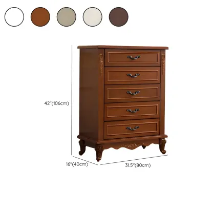 Vintage Wooden Beige Double Dresser with Shelves Image - 26
