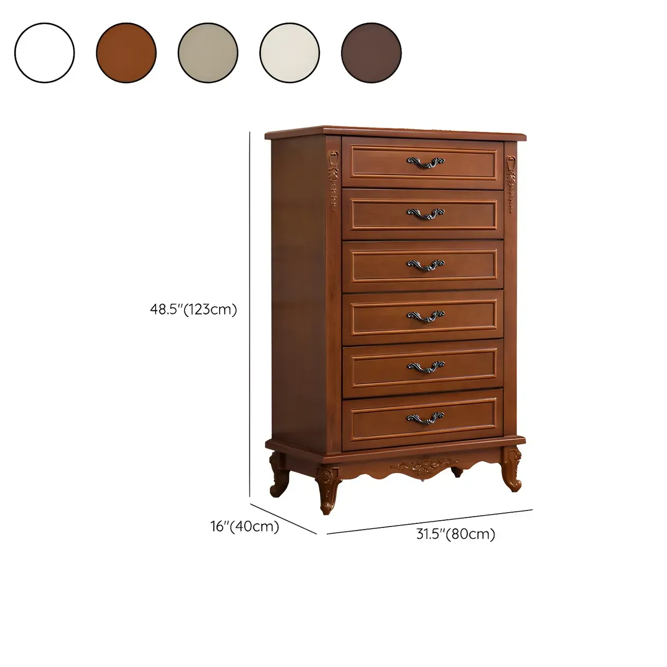 Vintage Wooden Beige Double Dresser with Shelves Image - 27