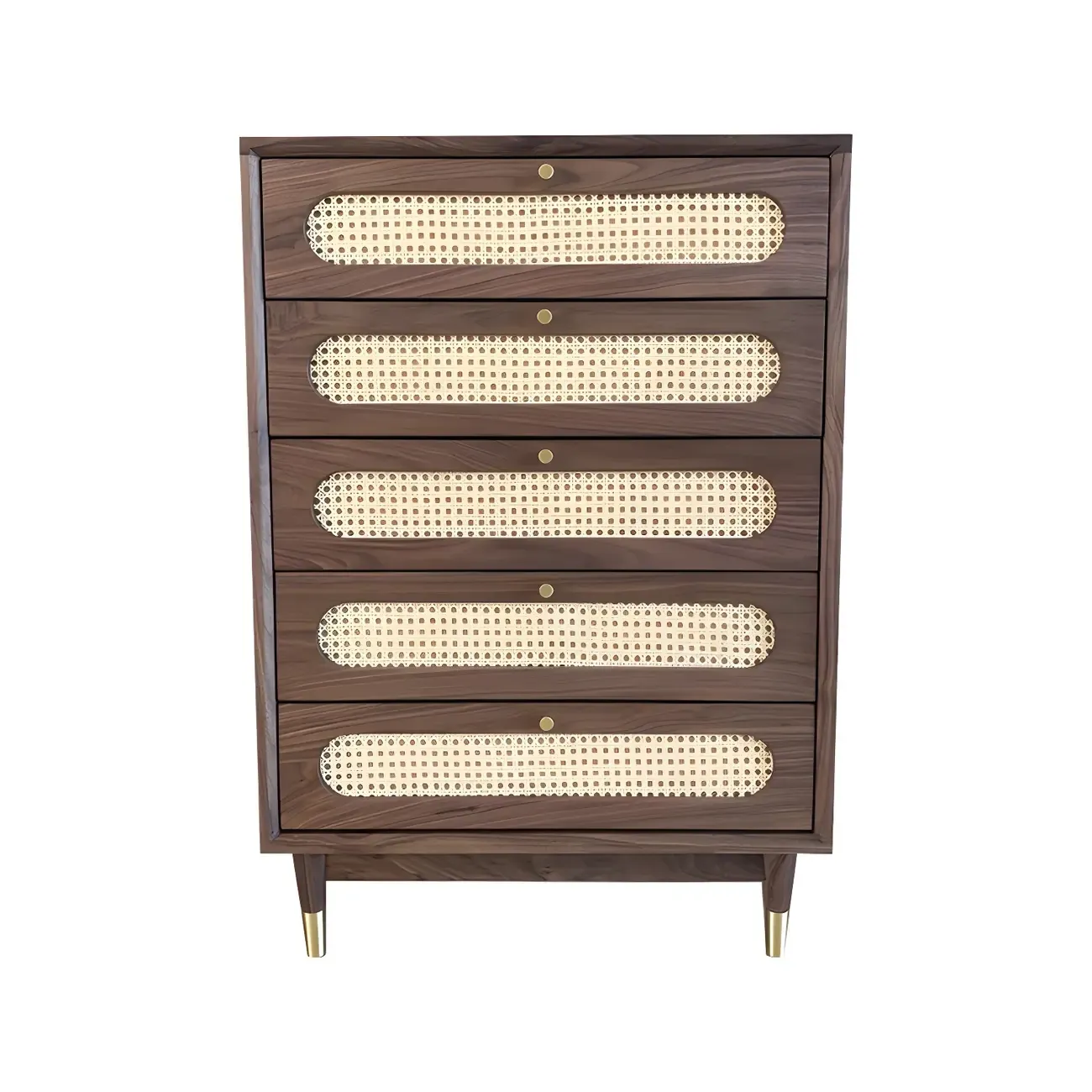 Traditional Dark Brown Wooden Dressers & Chests with Drawers Image - 8