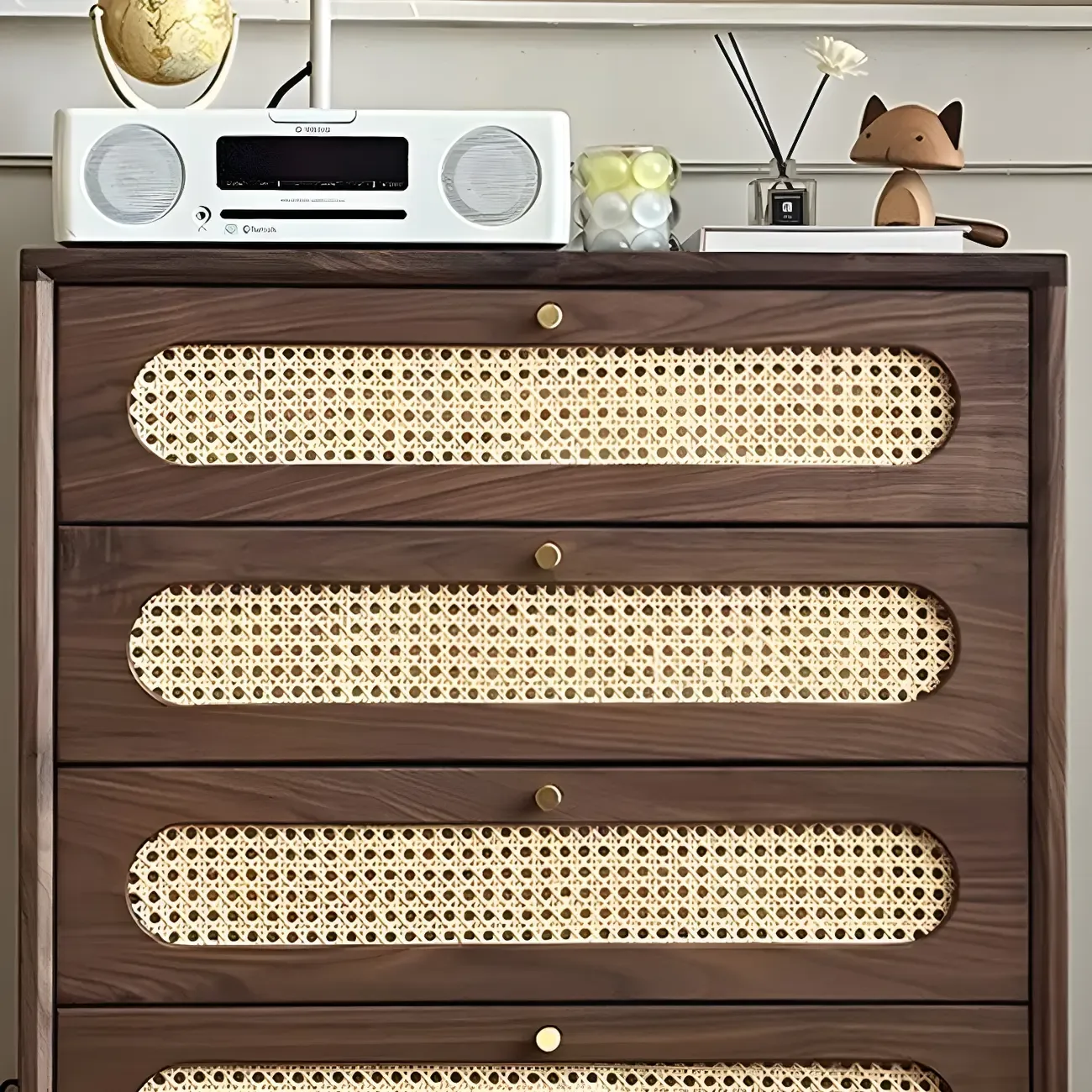 Traditional Dark Brown Wooden Dressers & Chests with Drawers Image - 9