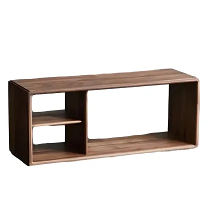 Chic Modern Wooden Cube Storage Open-back Bookshelves Image - 9