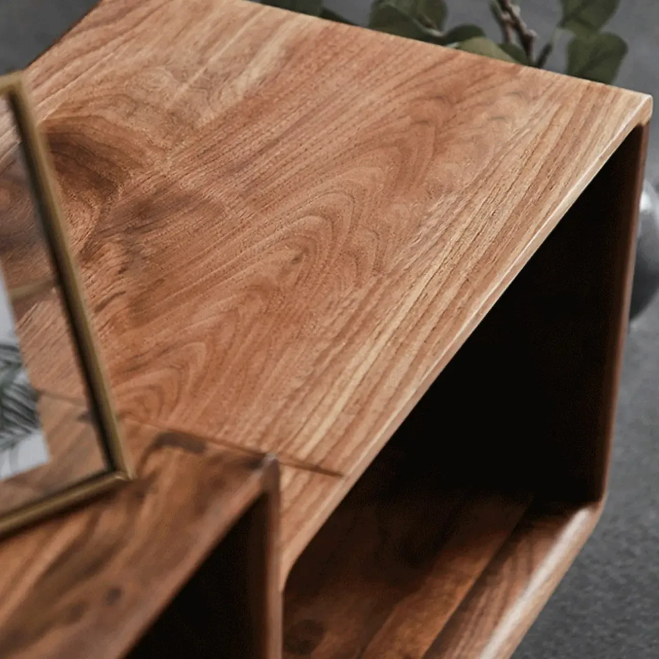 Chic Modern Wooden Cube Storage Open-back Bookshelves Image - 14