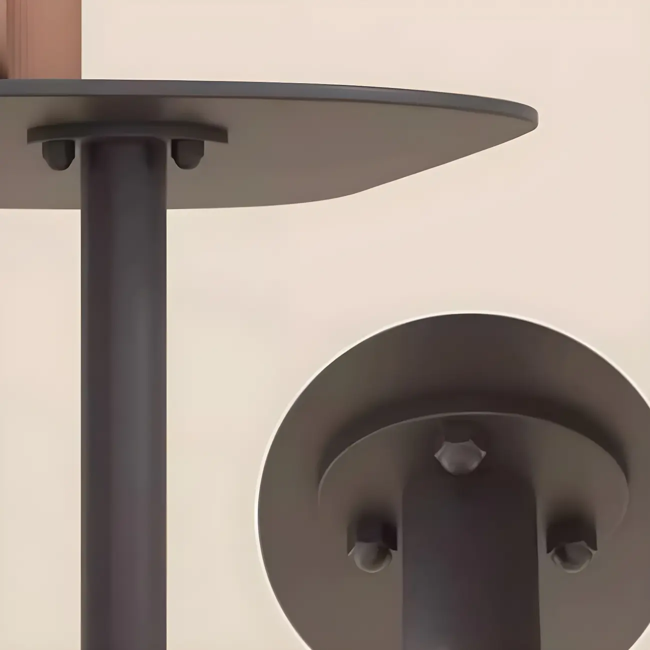 Modern Oval Metal C-Shaped End Table Black Image - 6 | homeyfad