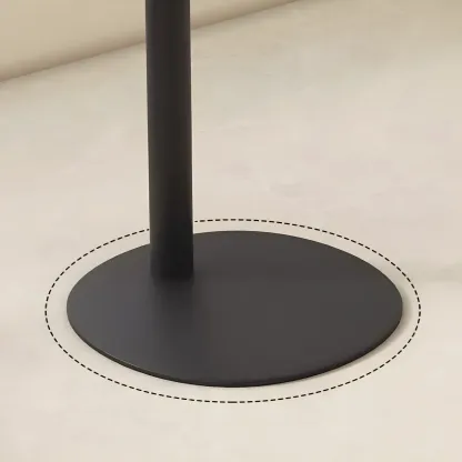 Modern Oval Metal C-Shaped End Table Black Image - 8