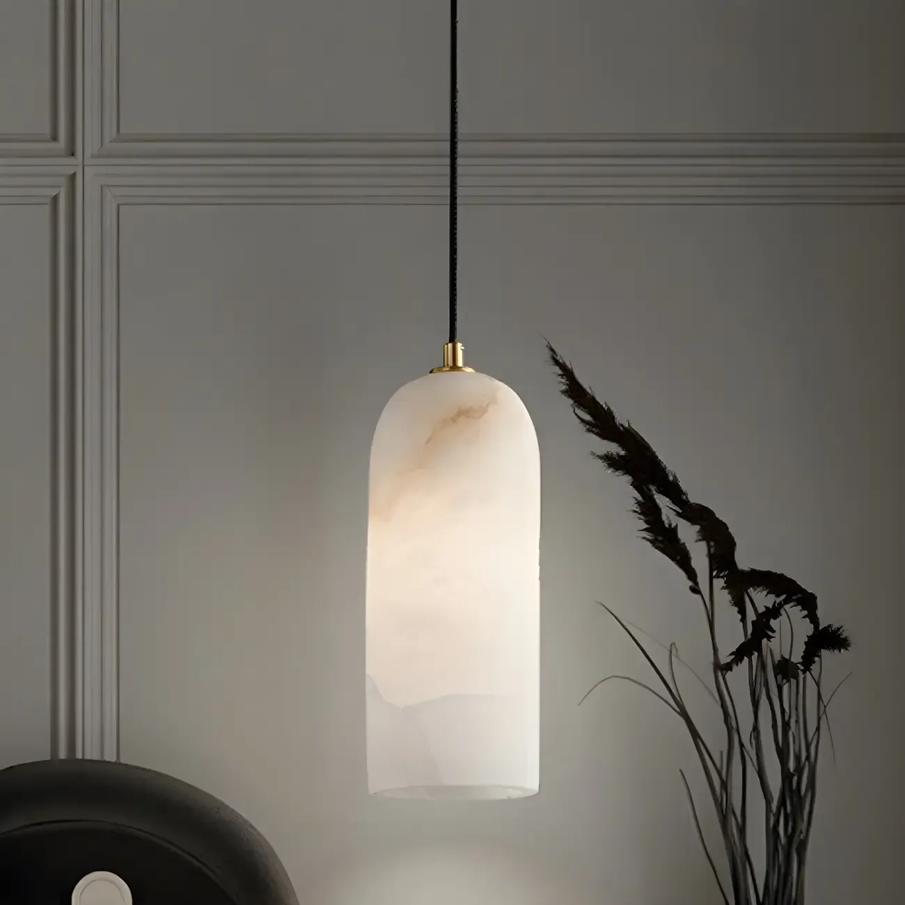 Postmodern Marble Cylinder Pendant Light Fixture for Dining  Image - 2