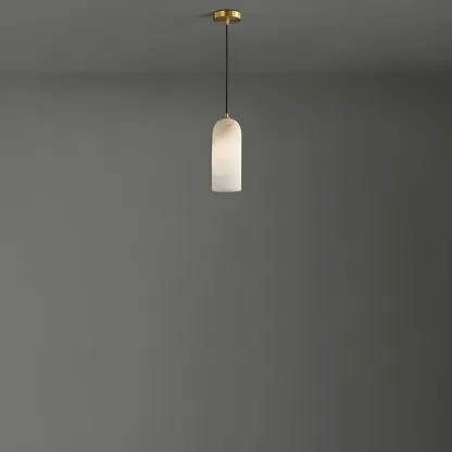 Postmodern Marble Cylinder Pendant Light Fixture for Dining  Image - 6