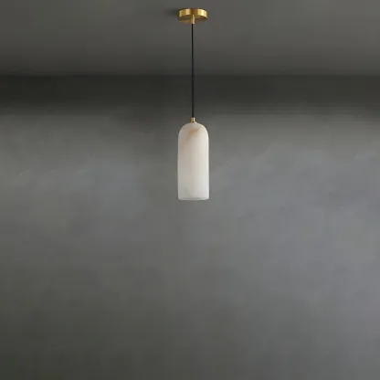 Postmodern Marble Cylinder Pendant Light Fixture for Dining  Image - 15