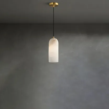 Postmodern Marble Cylinder Pendant Light Fixture for Dining  Image - 17