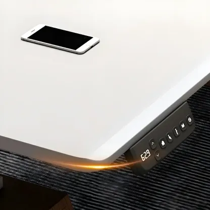 Contemporary Wooden Adjustable Standing Desk for Office Image - 6