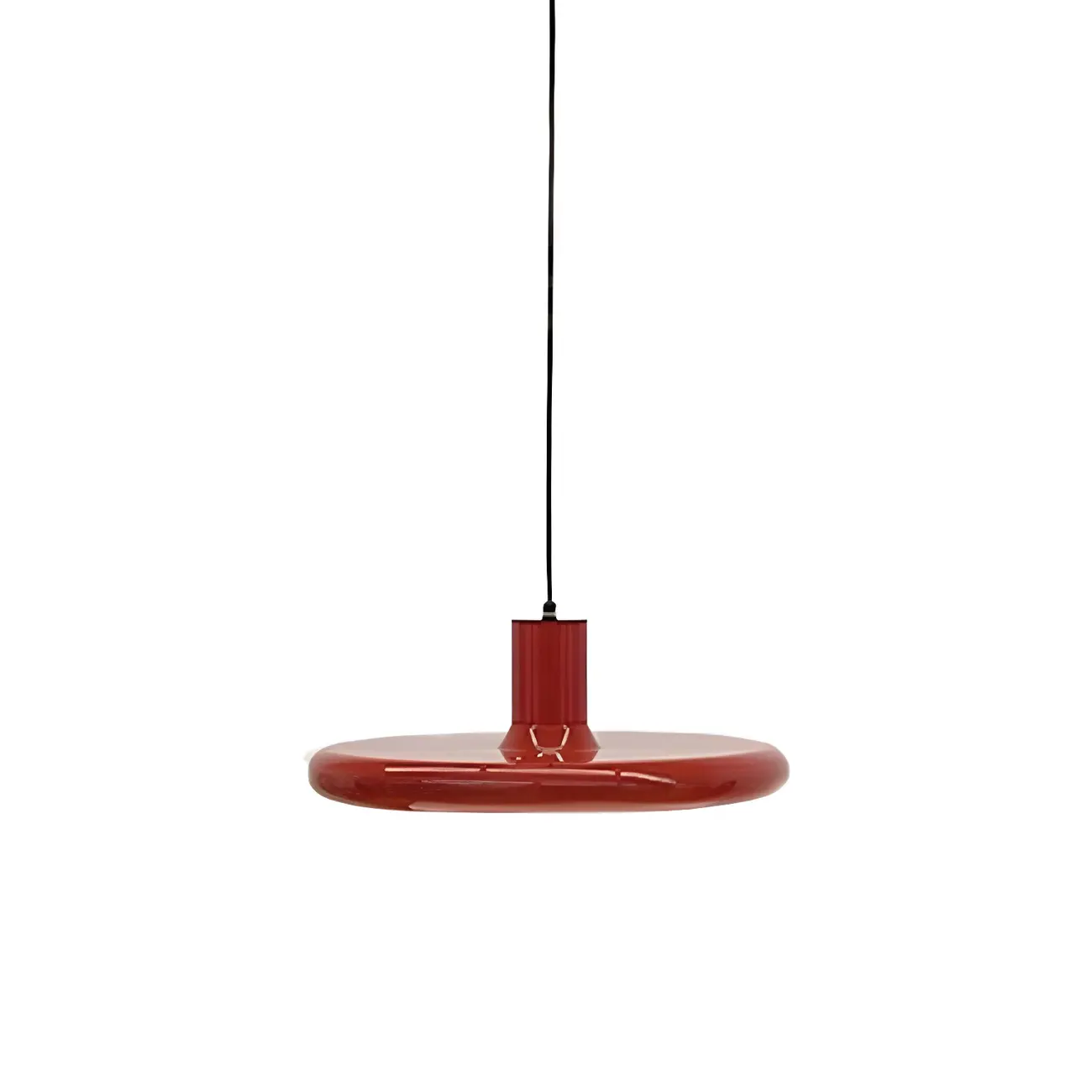 Modern Red Metal Ufo Kitchen Pendant Hanging Lighting Image - 6 | homeyfad