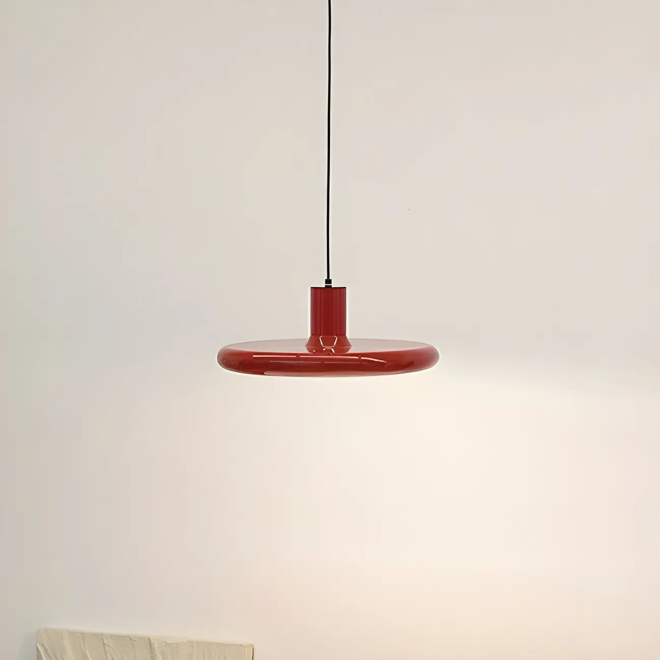 Modern Red Metal Ufo Kitchen Pendant Hanging Lighting Image - 8 | homeyfad