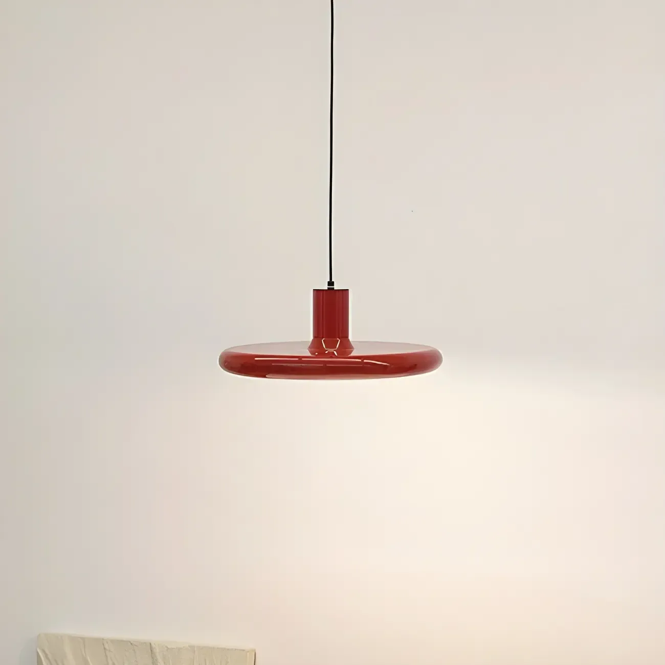 Modern Red Metal Ufo Kitchen Pendant Hanging Lighting Image - 8