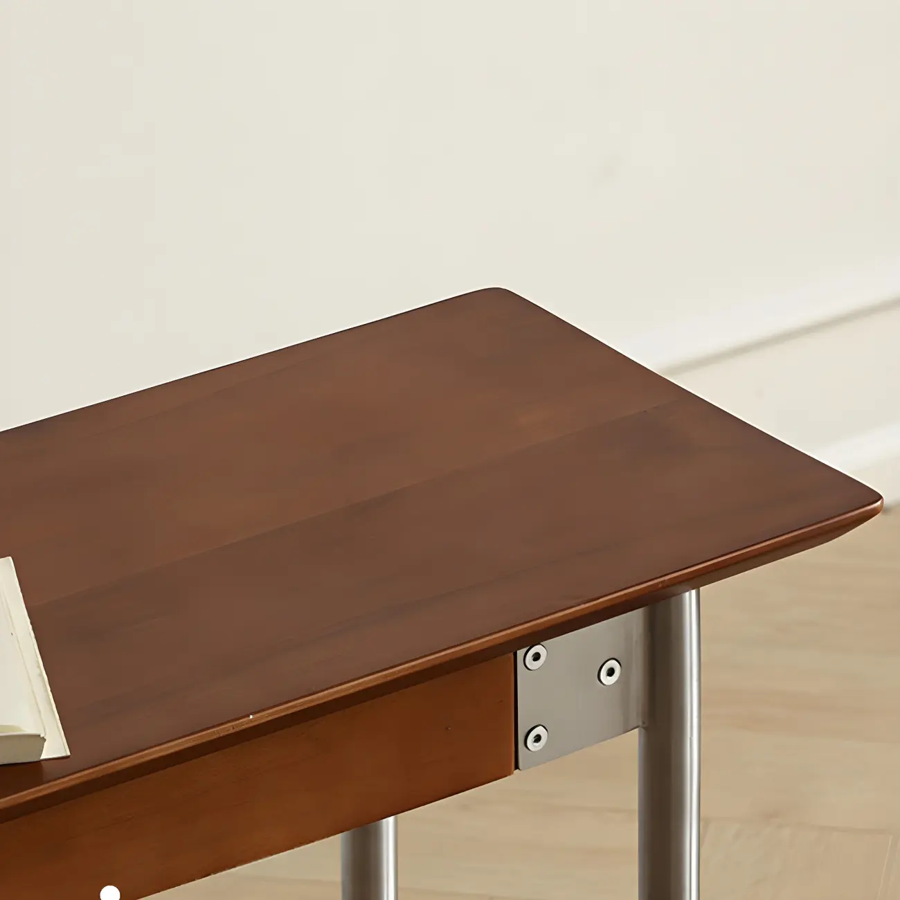 Scandinavian Long Brown Wooden Bedroom Bench Image - 5 | homeyfad