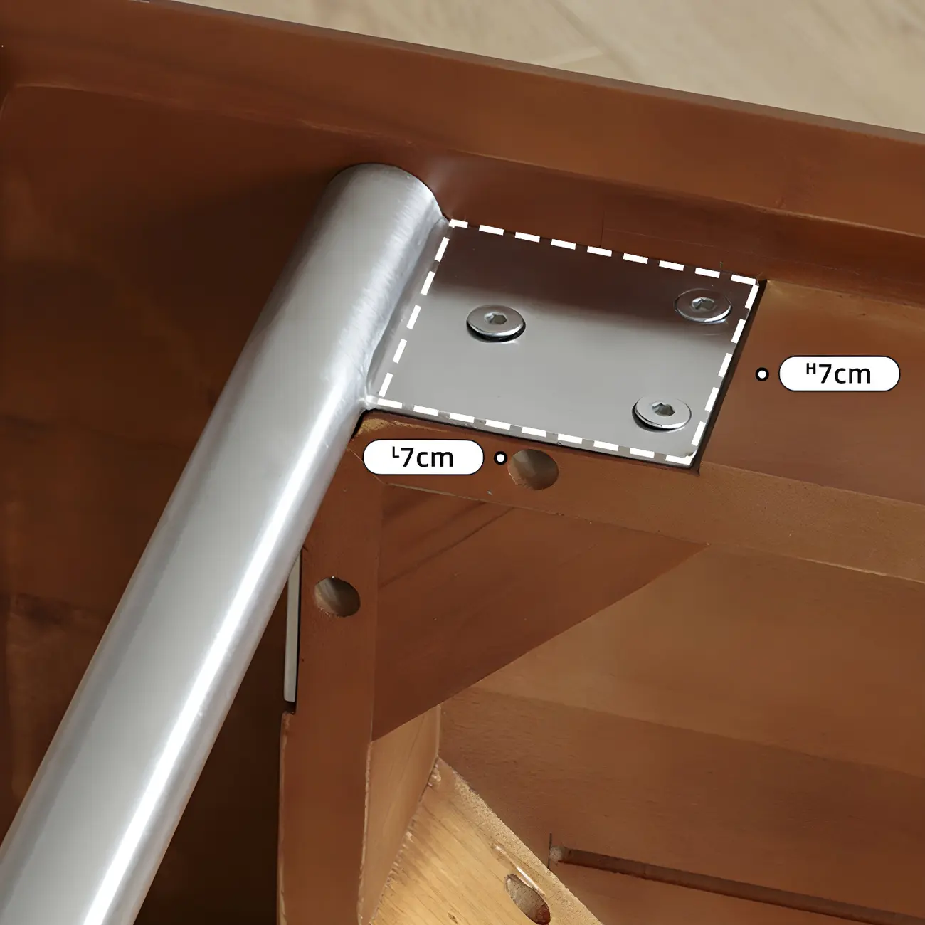 Scandinavian Long Brown Wooden Bedroom Bench Image - 9 | homeyfad