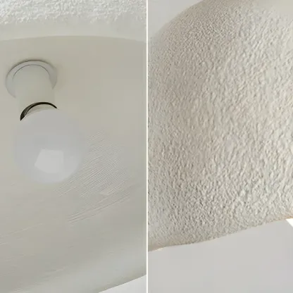 Art Deco Modern White Resin Dome Hanging Pendant Light  Image - 4