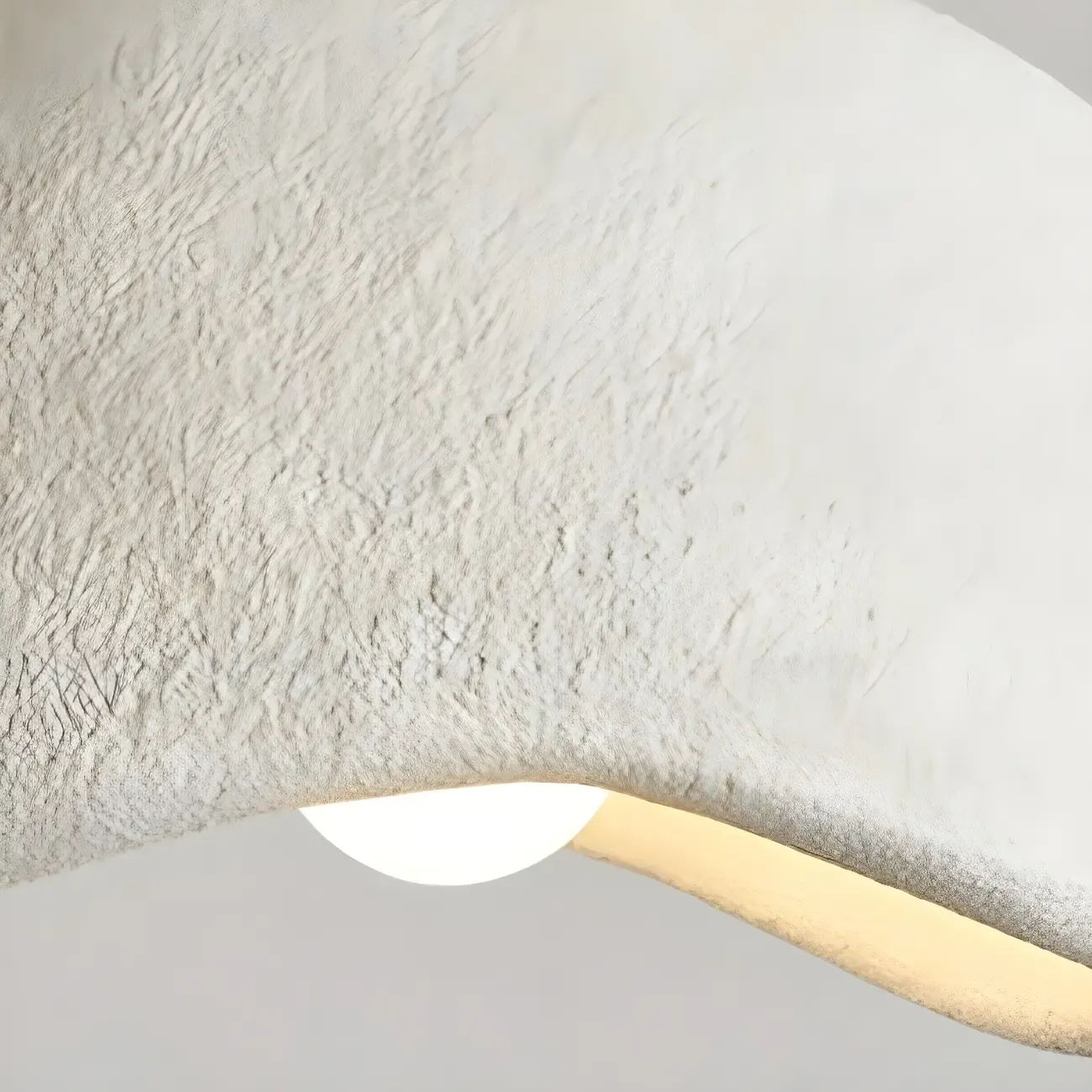 Art Deco Modern White Resin Dome Hanging Pendant Light  Image - 6