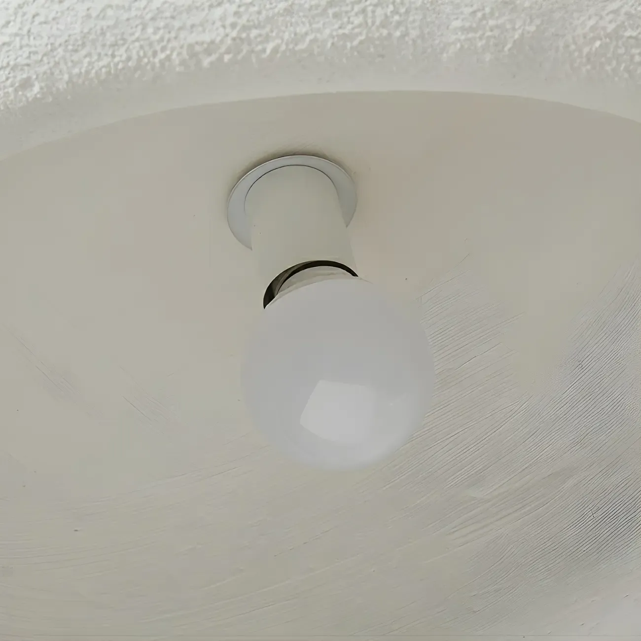 Art Deco Modern White Resin Dome Hanging Pendant Light  Image - 7