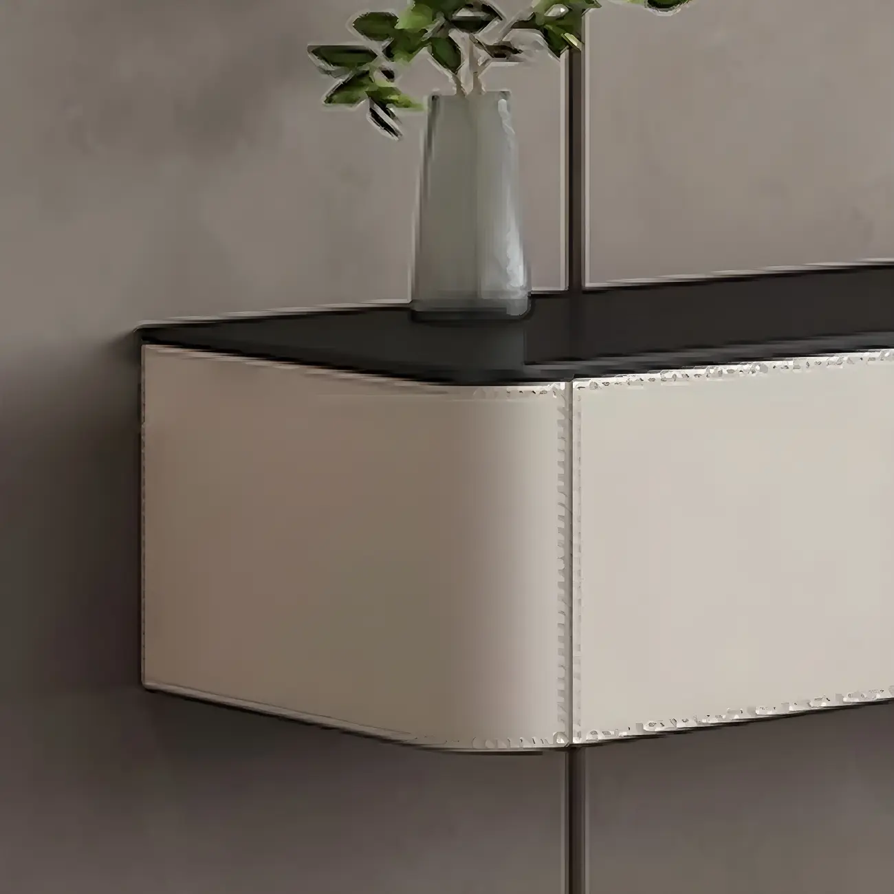 Stylish Stone Mueble Para TV Stand with Cable Management Image - 5 | homeyfad