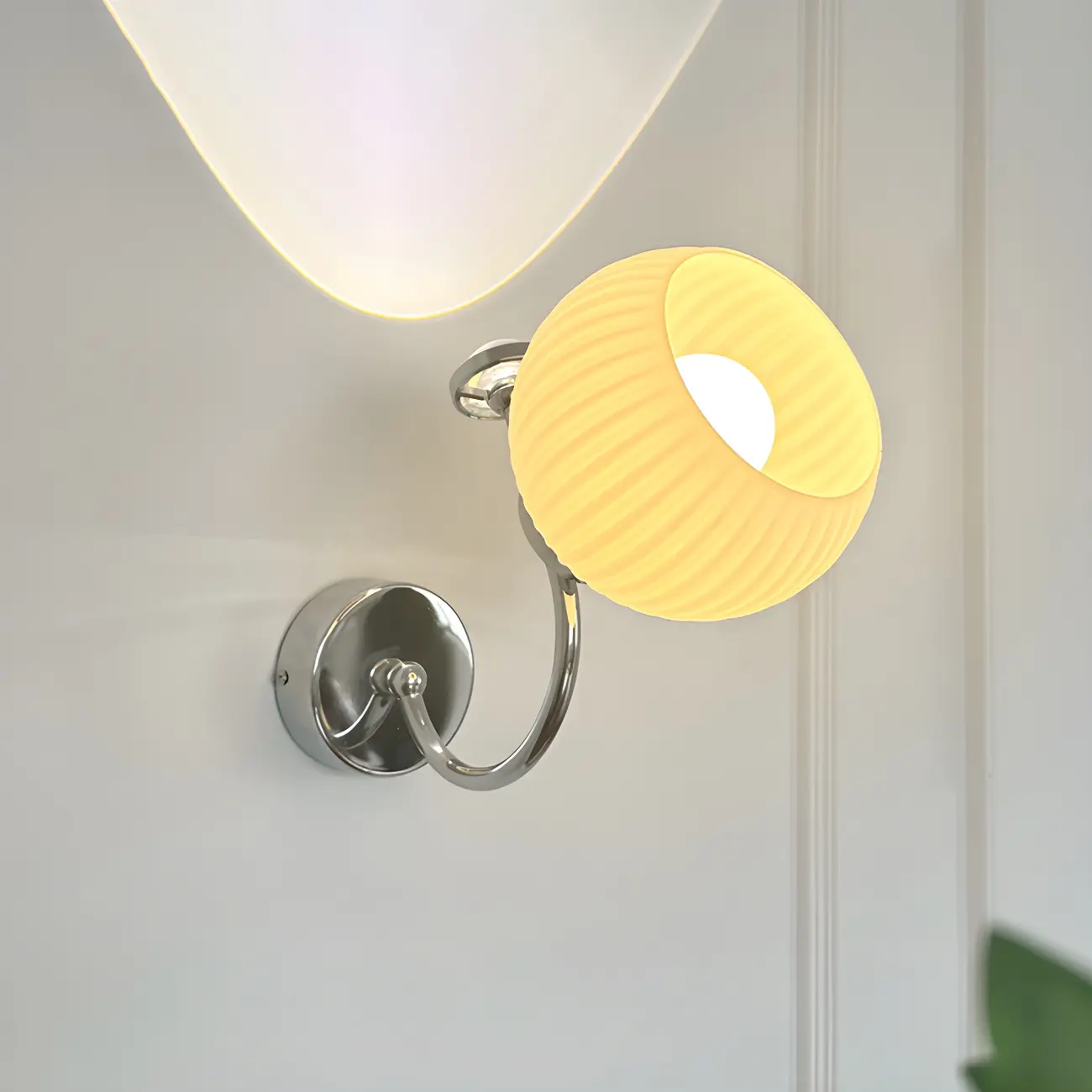 2-Light Small Globe Glass LED Wall Sconce for Bedroom Decor  Image - 1 | homeyfad