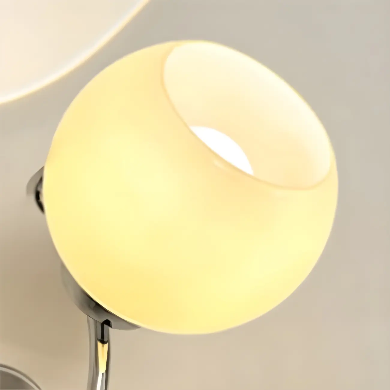 2-Light Small Globe Glass LED Wall Sconce for Bedroom Decor  Image - 6 | homeyfad