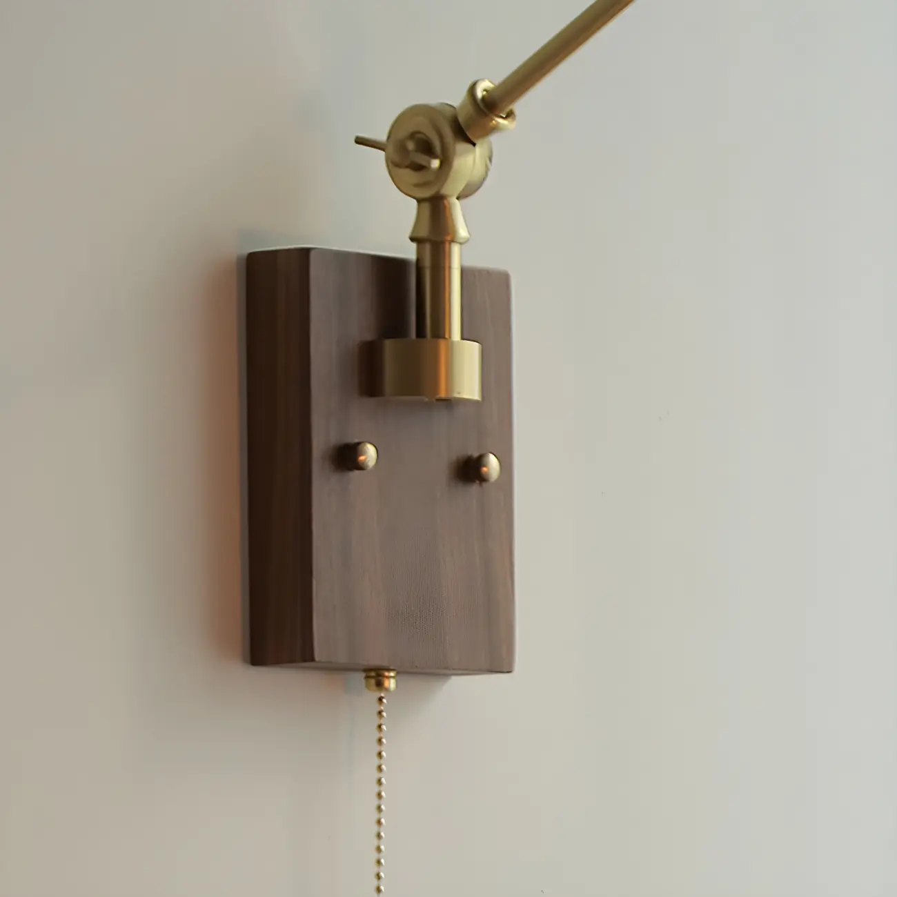 Vintage Brass Swing Arm Carved Glass Shade Wall Light Image - 7 | homeyfad