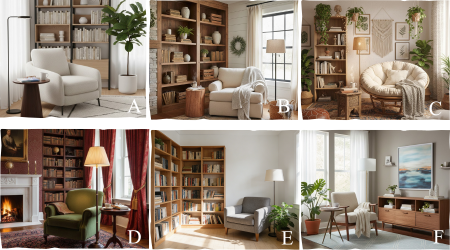 different reading corner styles