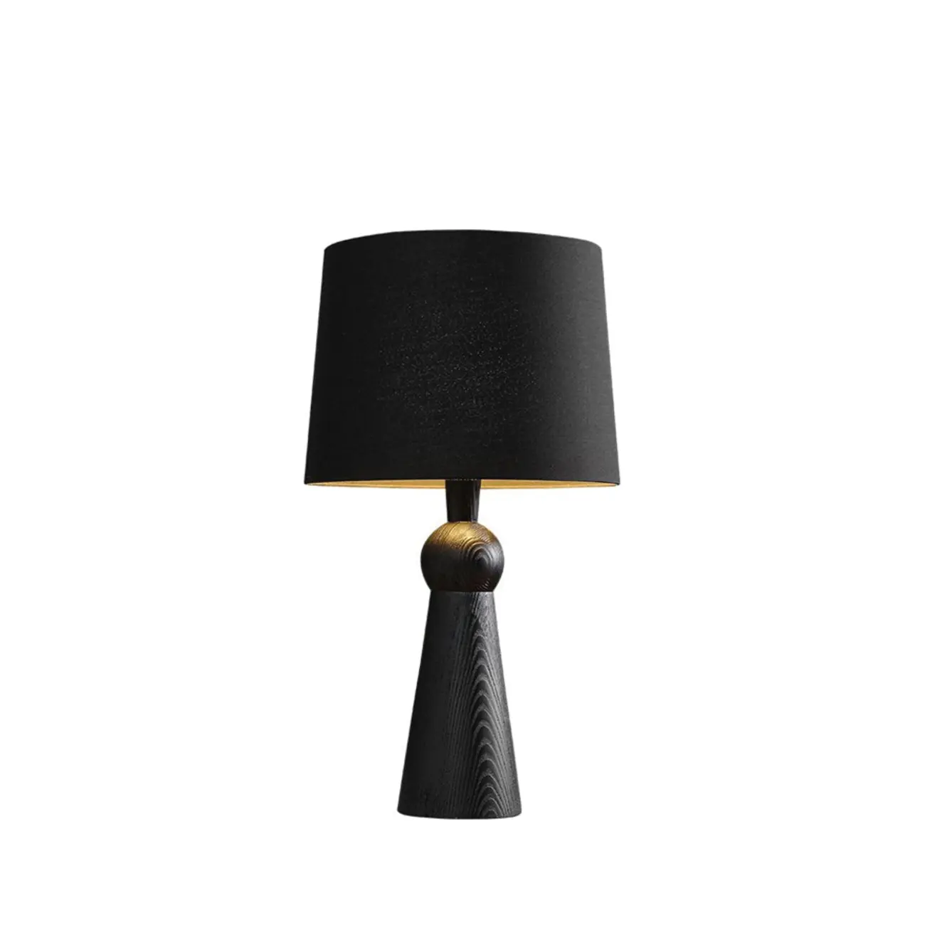 Contemporary Wood Tapered Base Table Lamp With Linen Shade Image - 11 | homeyfad