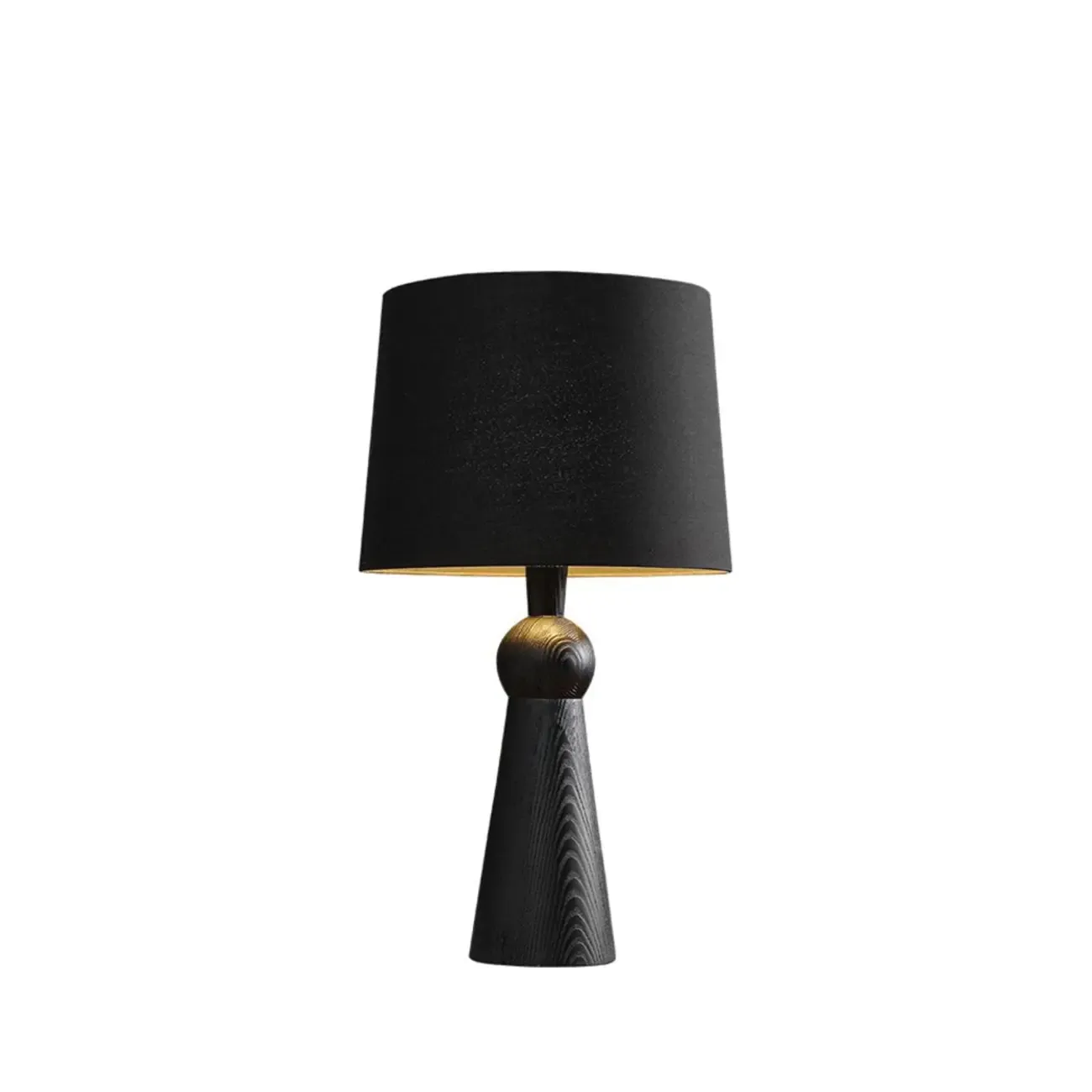 Contemporary Wood Tapered Base Table Lamp With Linen Shade Image - 11