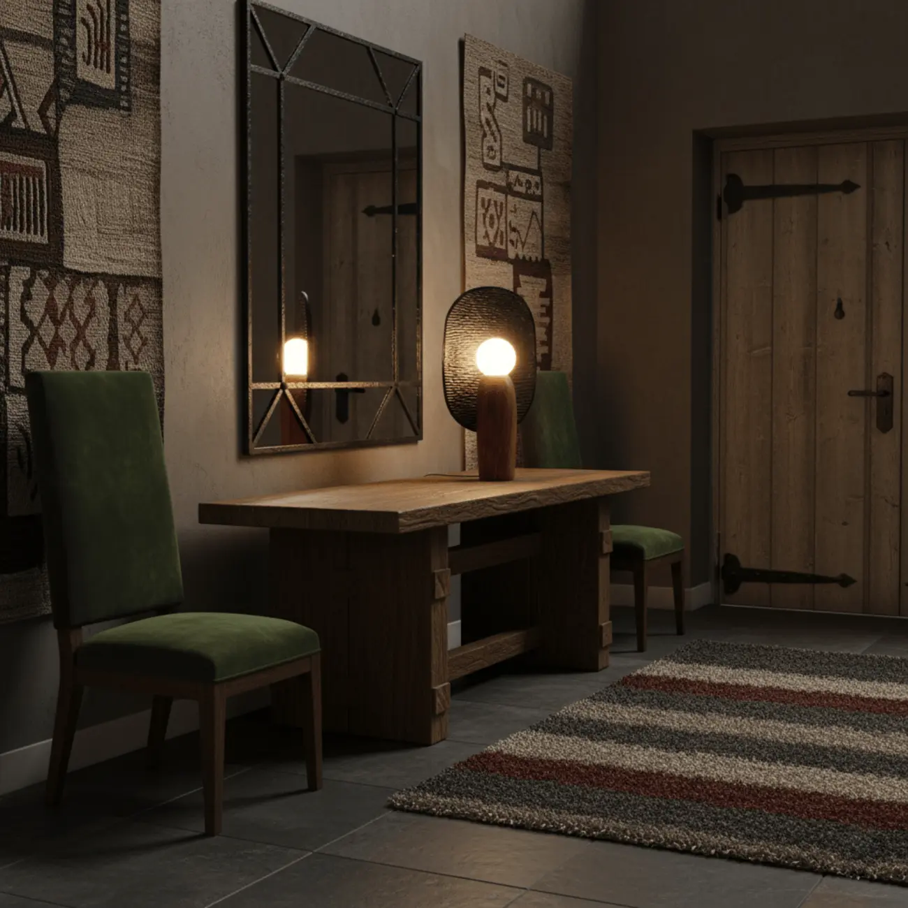 Mid Century Modern Metal Wood Table Lamp For Living Room Image - 3 | homeyfad