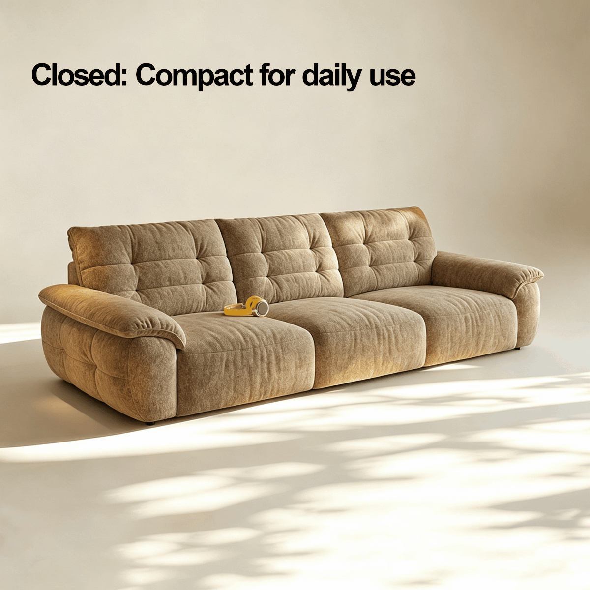 Contemporary Skin-friendly Chenille Tufted Back Power Sofa Bed | homeyfad