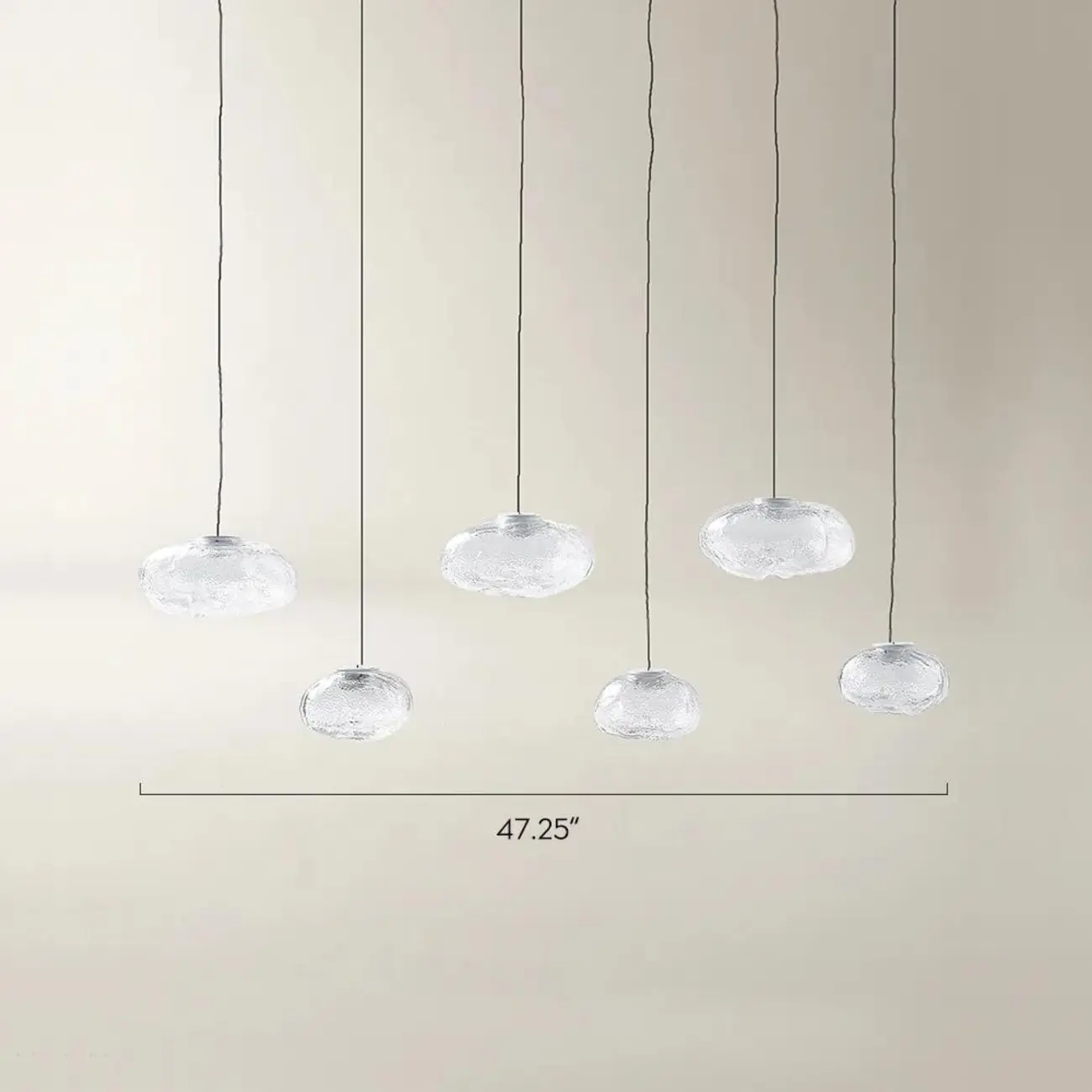 Modern Art LED Glass Island Chandelier #size | homeyfad