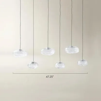 Modern Art LED Glass Island Chandelier #size
